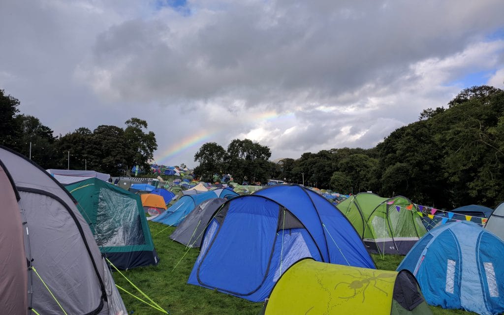 IMG 20170909 161009 Rainbow over the campsite at Festival No. 6