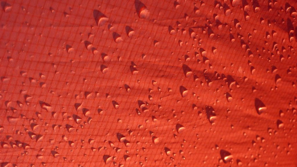 raindrops on tent raindrops on tent