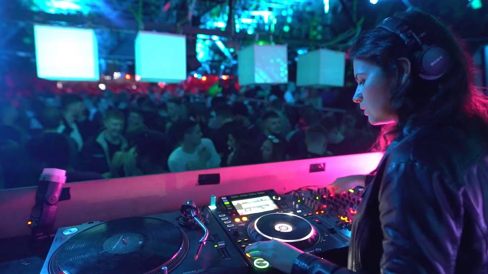 Roman Candles behind the decks in LAB11 Birmingham