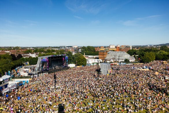 TRNSMT Main Stage crowd aerial shot
