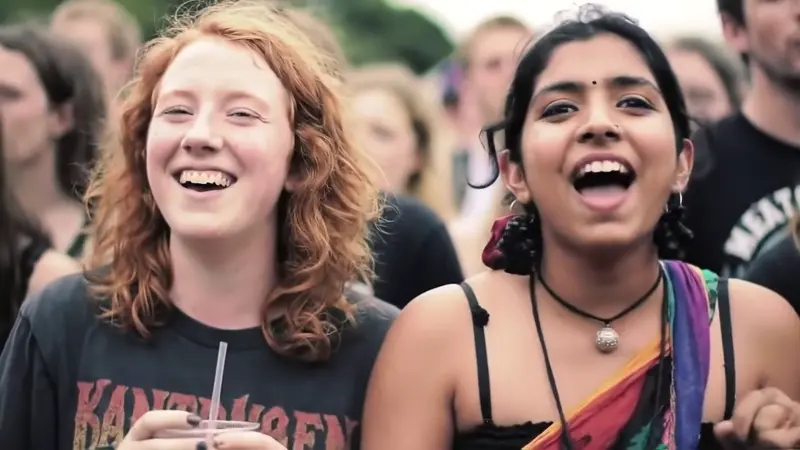 festival crowd moving festival crowd moving