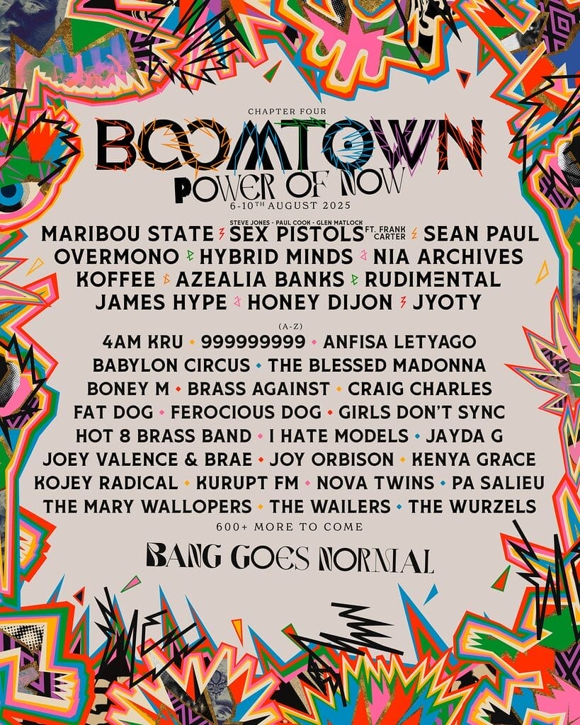 Boomtown 2025 main line up poster