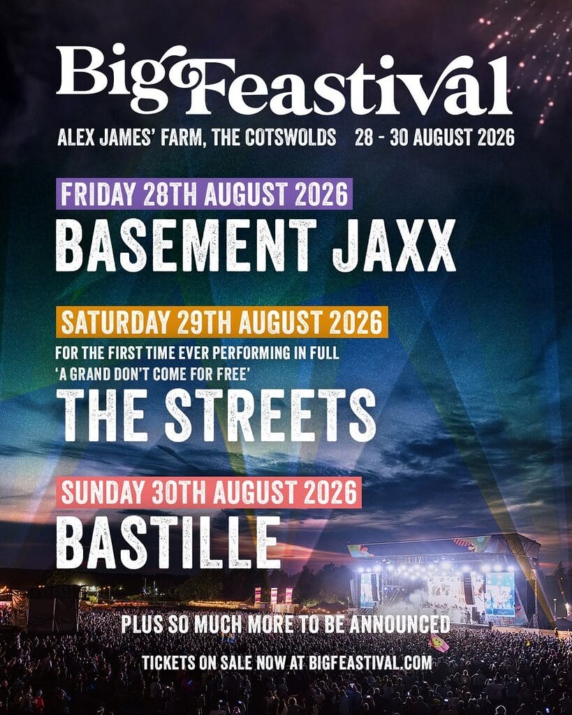 Big Feastival 2026 line up poster headliners Big Feastival 2026 line up poster headliners