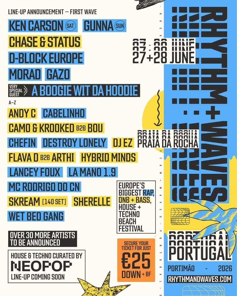 Rhythm Waves 2026 first line up poster