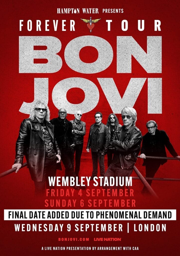 Bon Jovi add final London date for 2026 tour