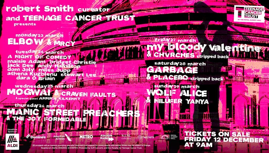 Teenage Cancer Trust 2026 poster Royal Albert Hall