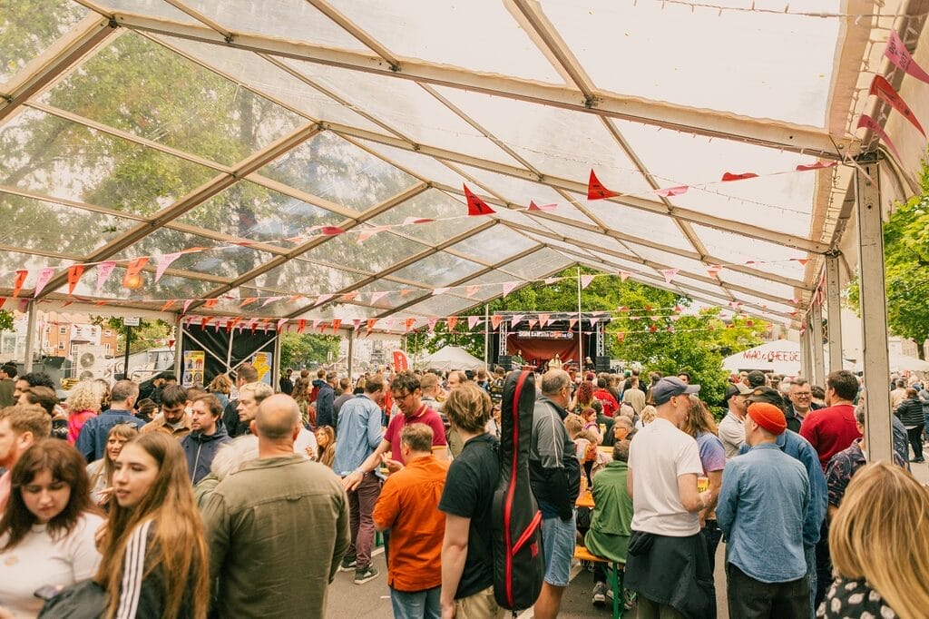 Dot to Dot Festival crowd in conservatory building